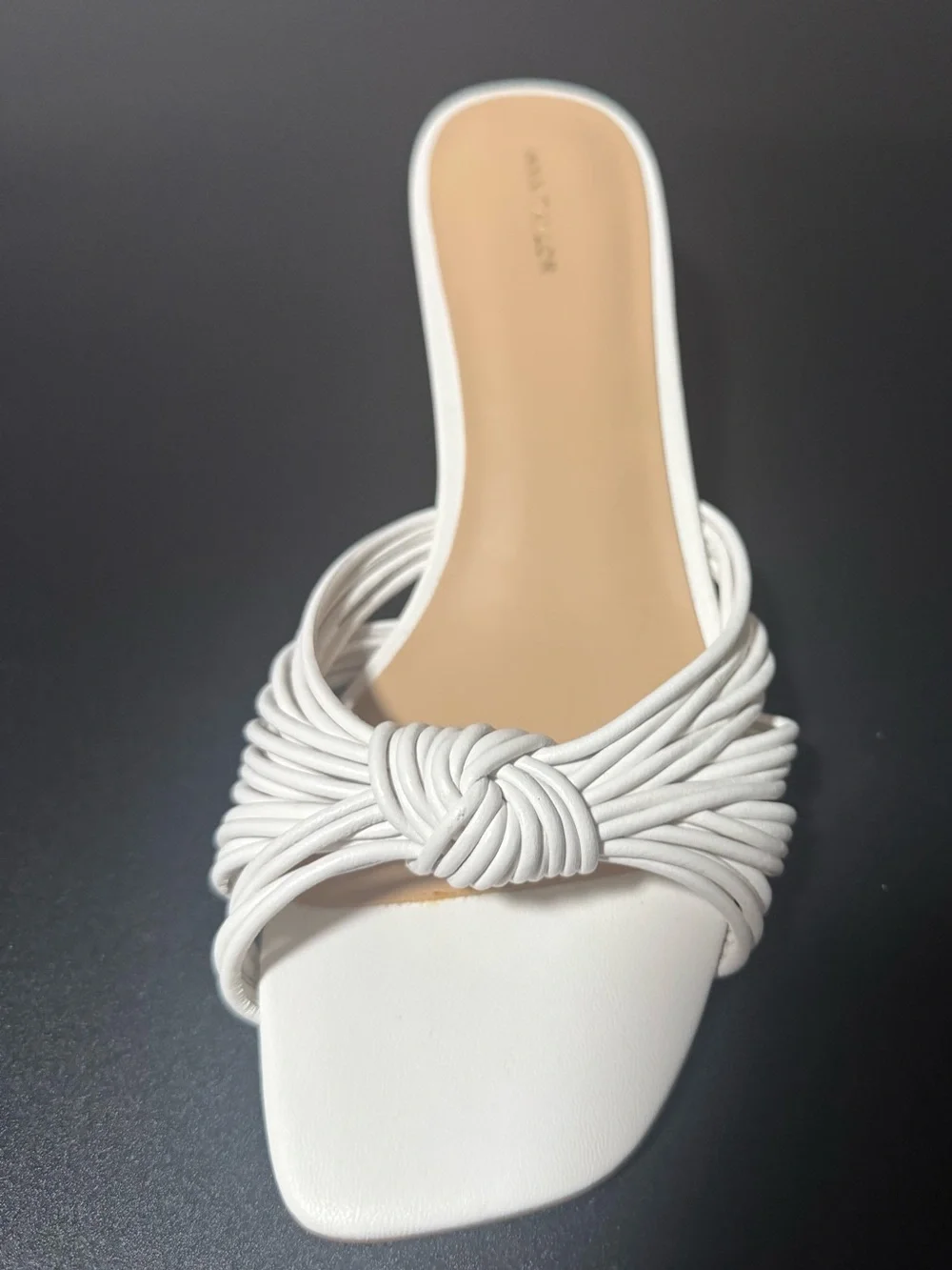 Ann Taylor Women’s White Knotted Strappy Wedge Sandal Size 9M